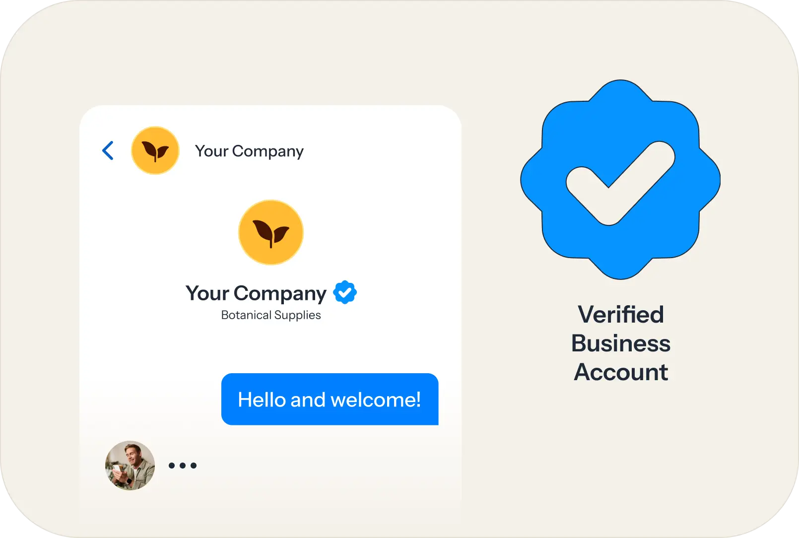 Verified business account image