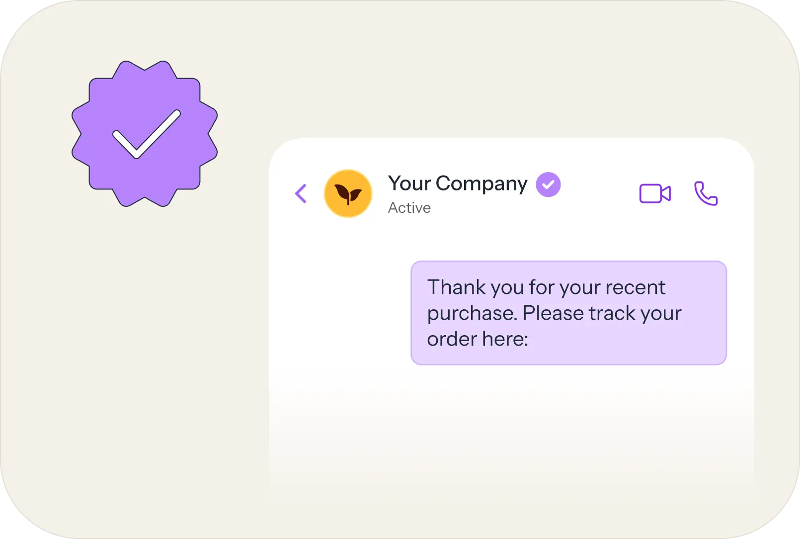 Verified business account image