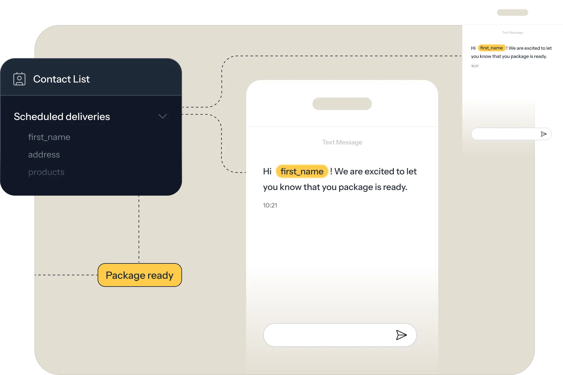SMS feature illustration