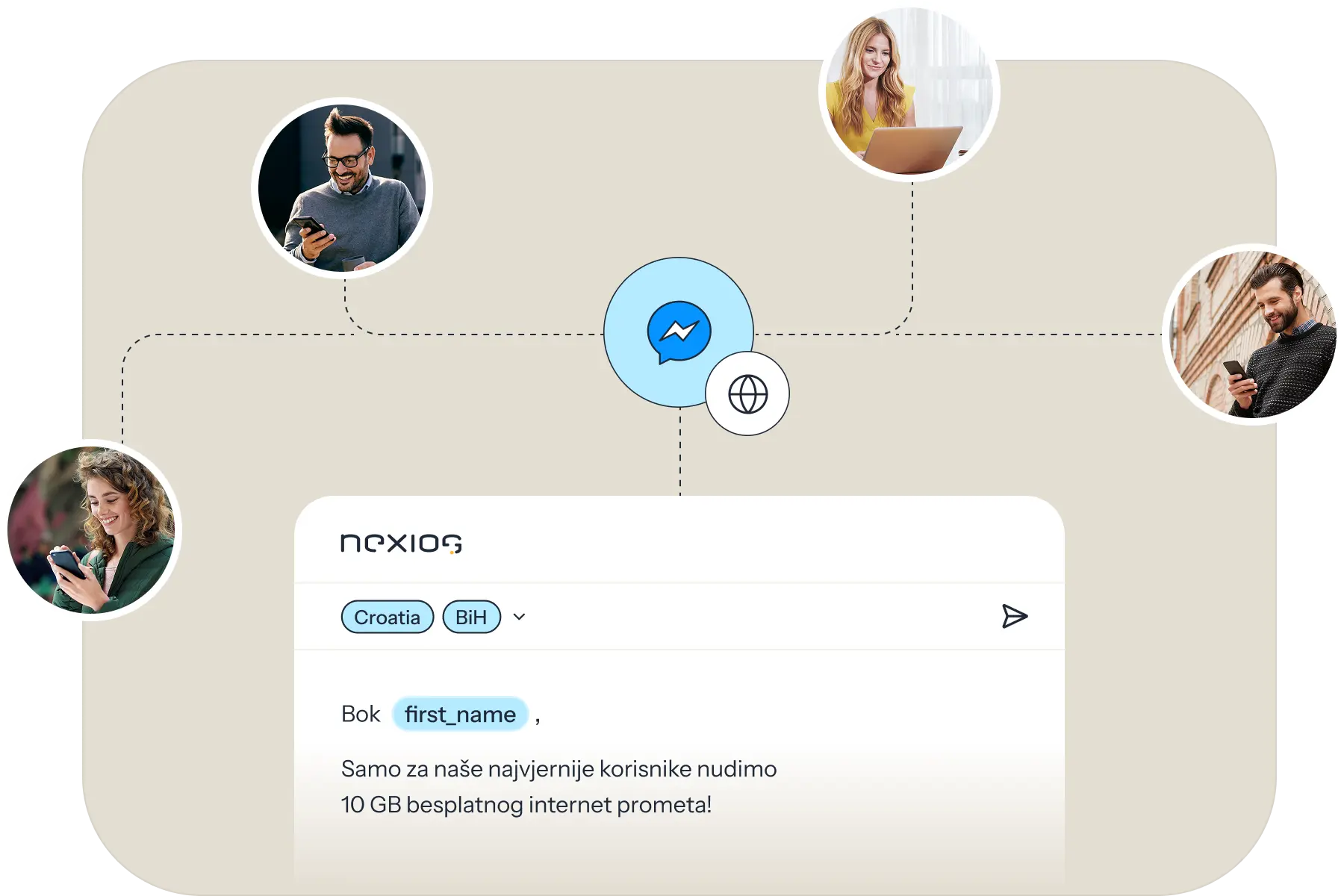 Facebook Messenger feature illustration